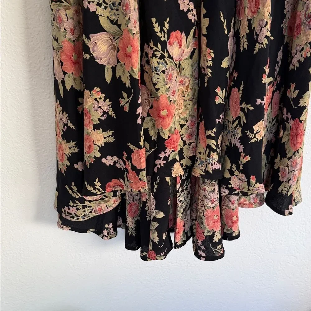 Vintage y2k Nanette Lepore Floral boho cottagecore fairycore tea Maxi Dress - Picture 5 of 14